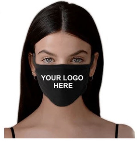 GIRL WITH LOGO MASK